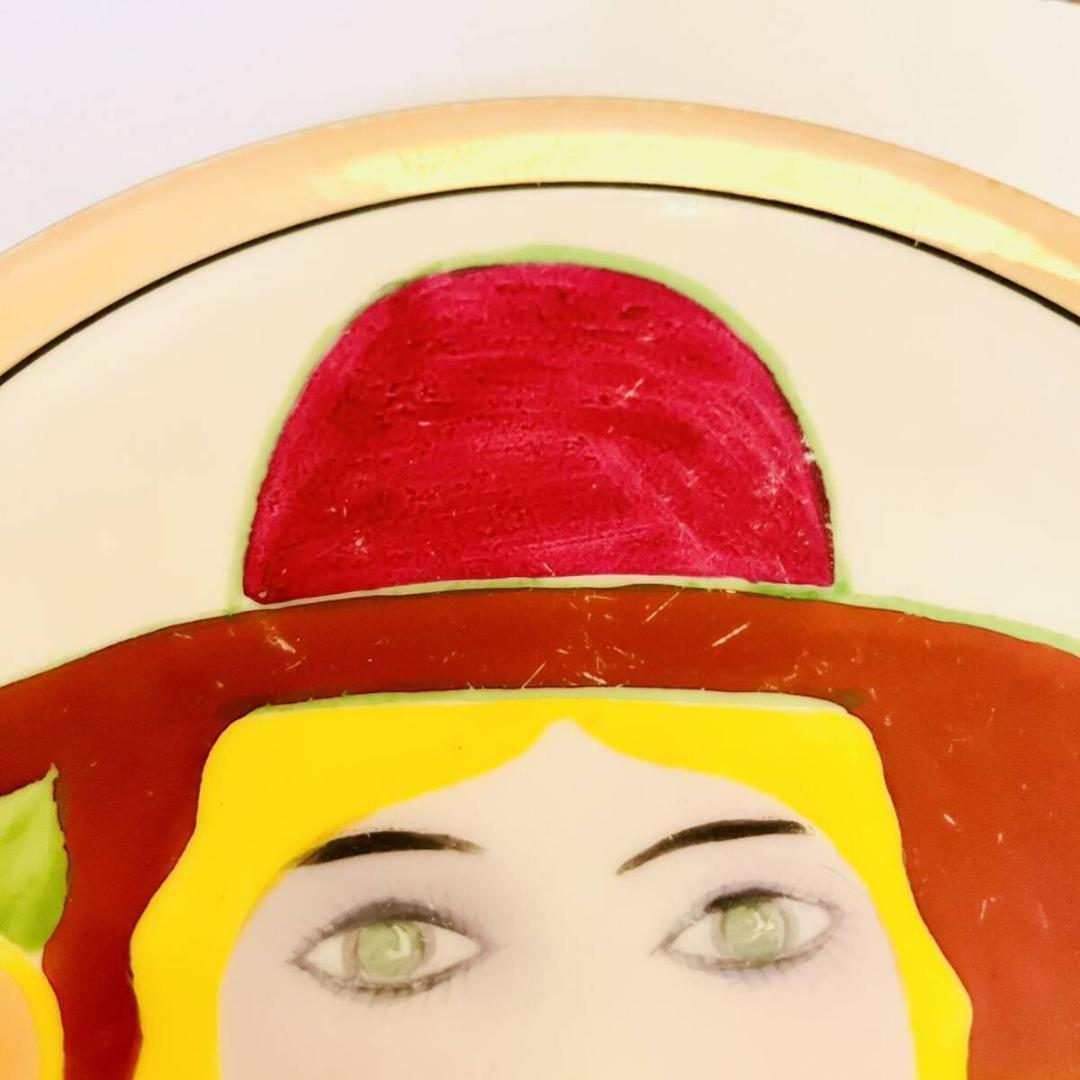 【オールドノリタケ/デコレディ/グリーンアイ/ビーチハット】アールデコ/ラスター