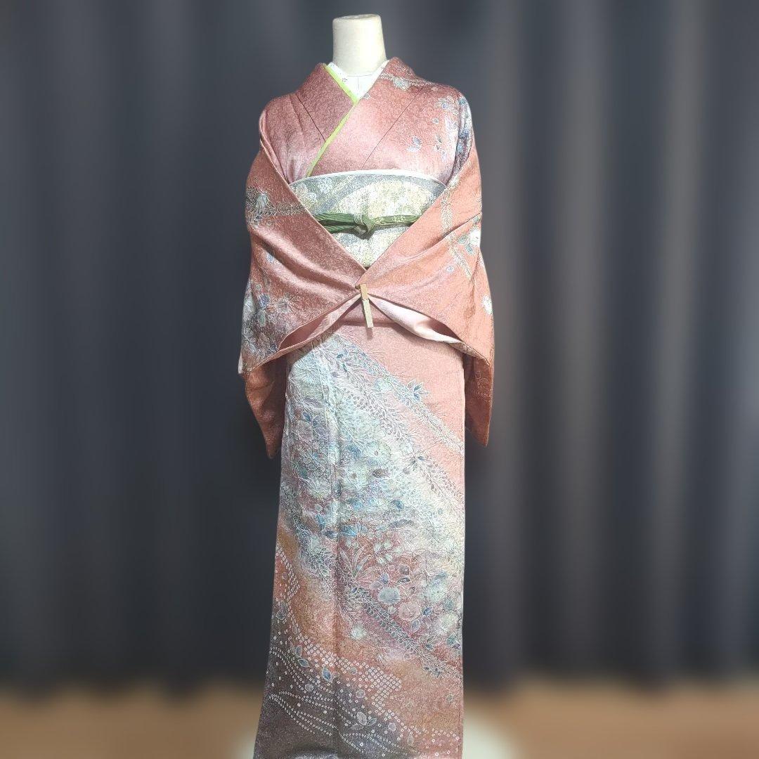 訪問着フルセット 辻が花袖丈長め