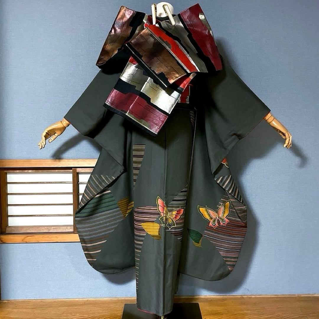 23点　振袖フルセット　手描き友禅　新品ショール着付け道具付き　成人式振袖　振袖