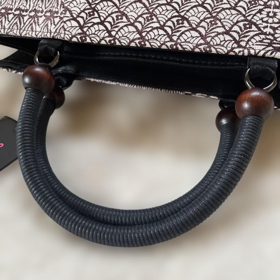 京都SHOZAN謹製 正絹和装バッグ未使用品 切り嵌め小紋柄