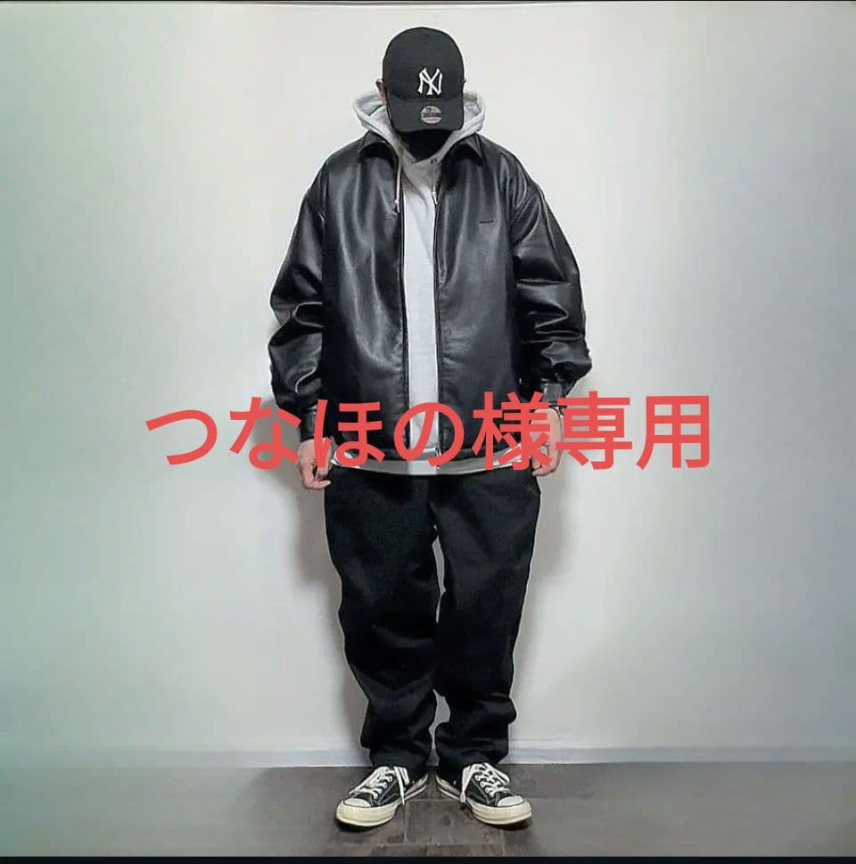 美品　NAUTICA　フェイクレザー　中綿　ブルゾン　ジャケット　XL