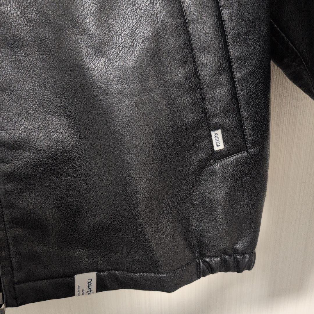 美品　NAUTICA　フェイクレザー　中綿　ブルゾン　ジャケット　XL