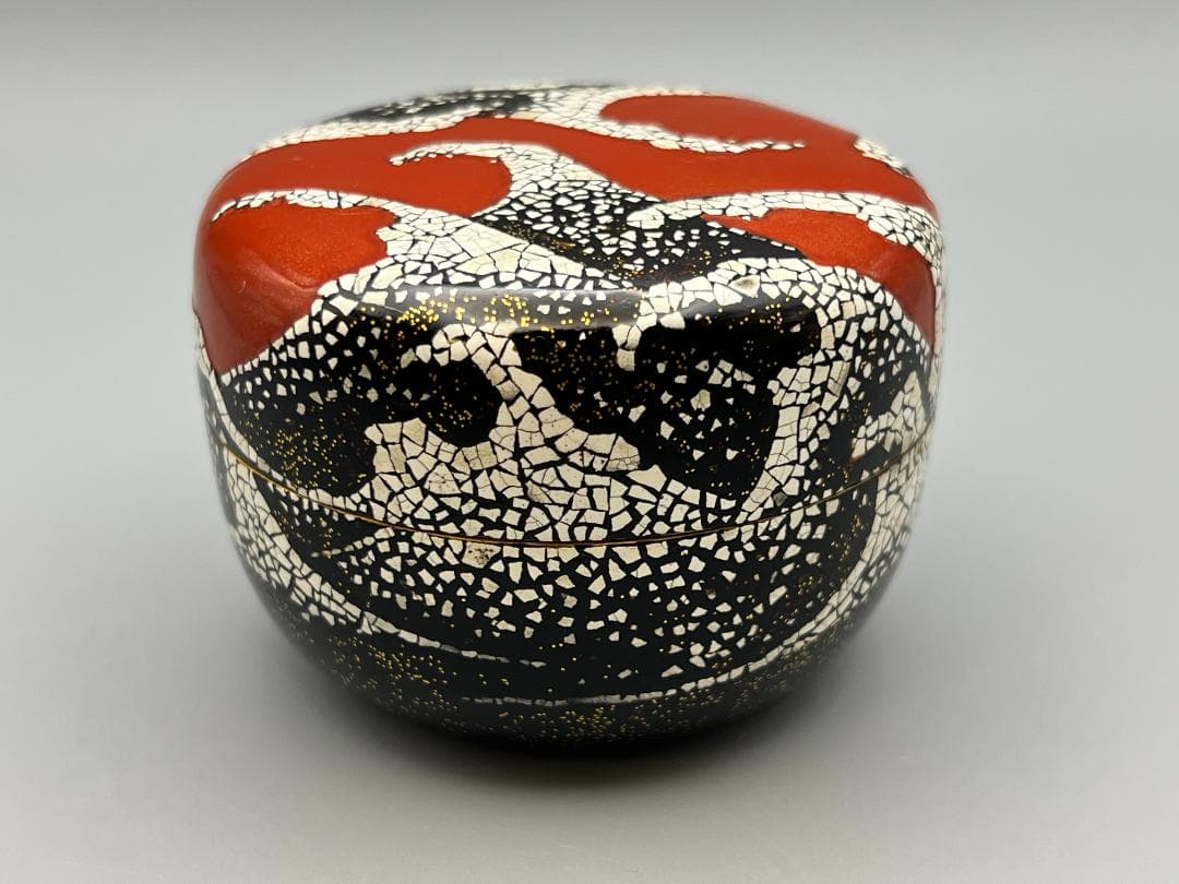 平棗　昇陽荒磯　萌絵　柳哉作　最上作　共布　共箱付き　作家物　茶道具　未使用