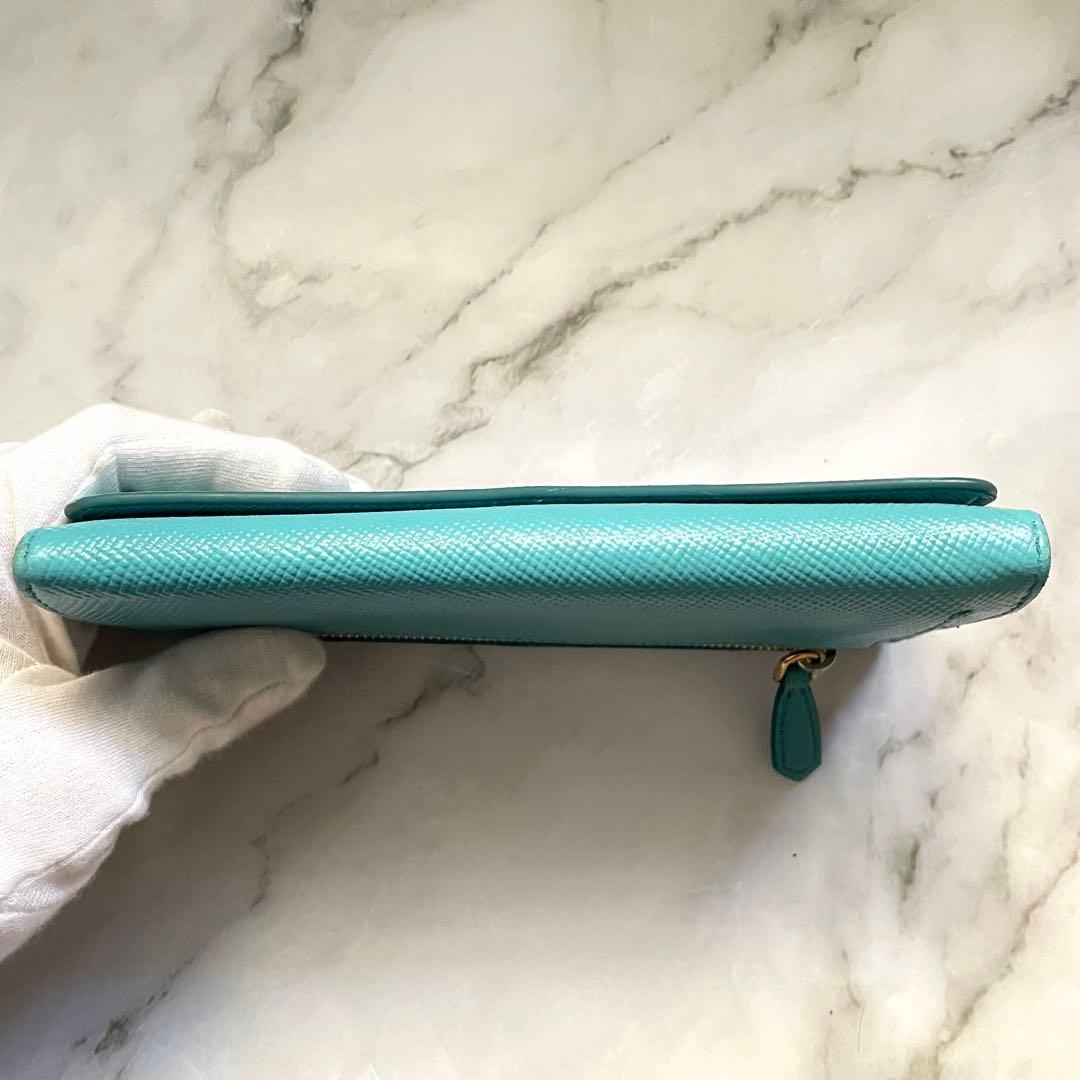 PRADA プラダ サフィアーノ 長財布 フラップ　2つ折り　極美品0112-①