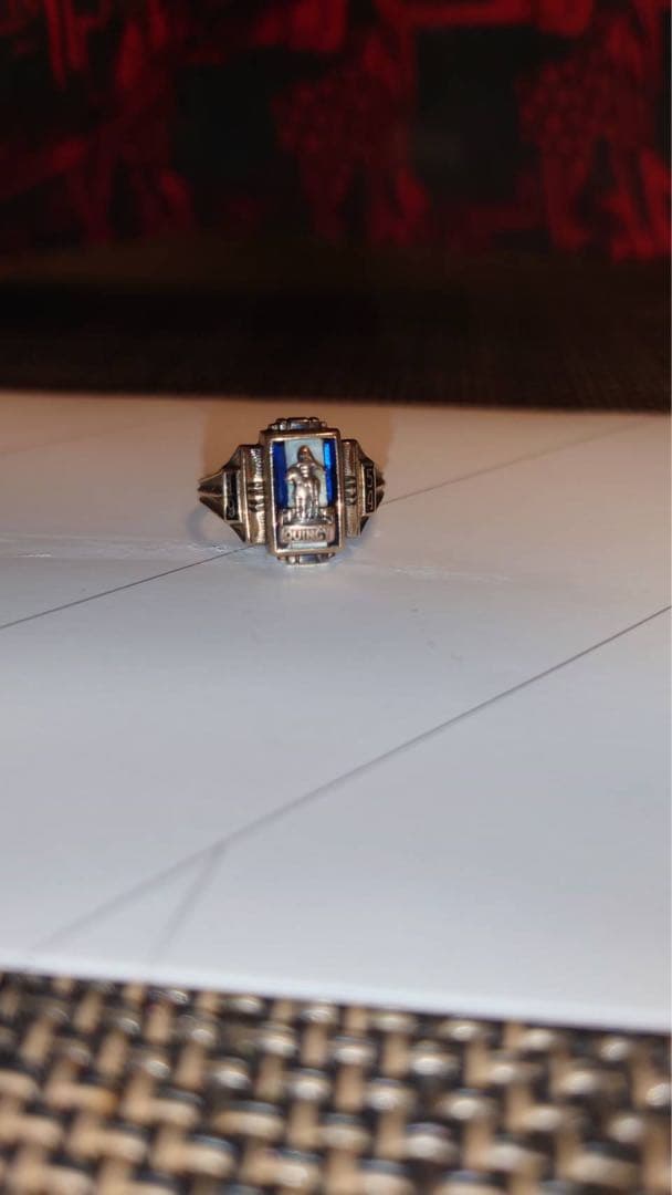 カレッジリング 1954 k10 ゴールドリング 青石