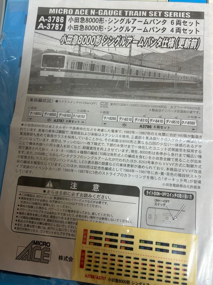 鉄道模型　Nゲージ　マイクロエース　A3786 小田急　8000形　6両