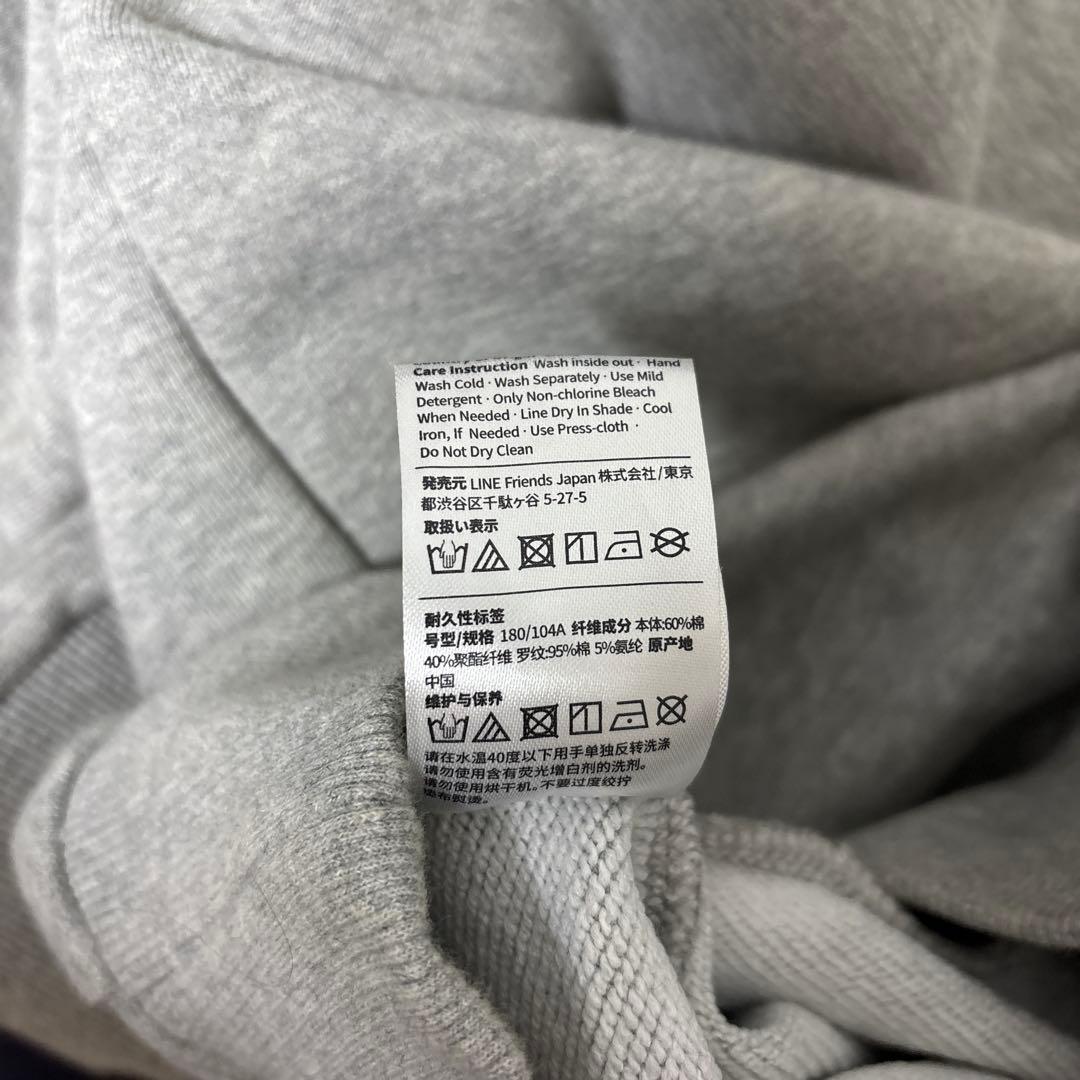 NewJeansパワーパフガールズ プリント フード付きパーカー グレー XL