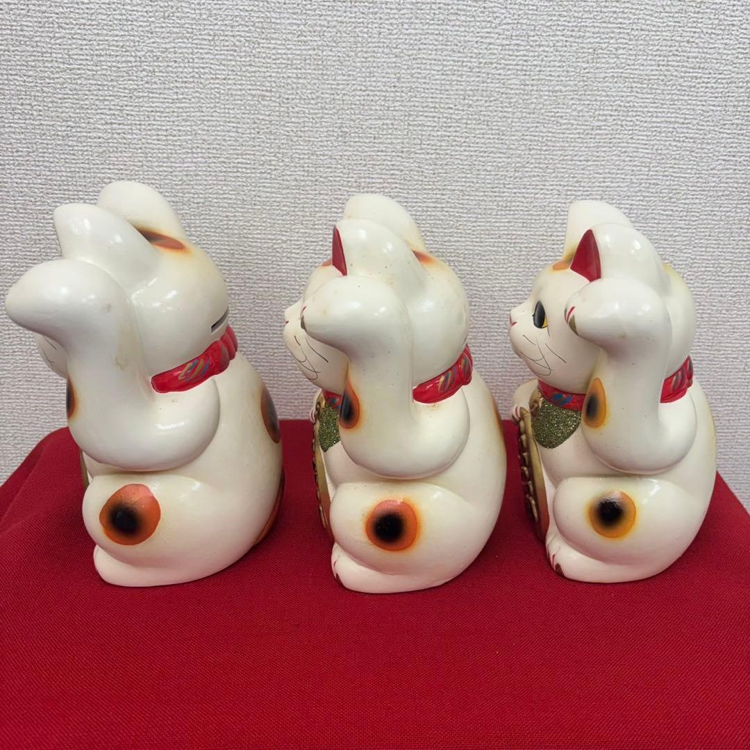 招き猫 6号3つ　まとめ売りお買い得‼︎未使用箱付き‼︎ ②