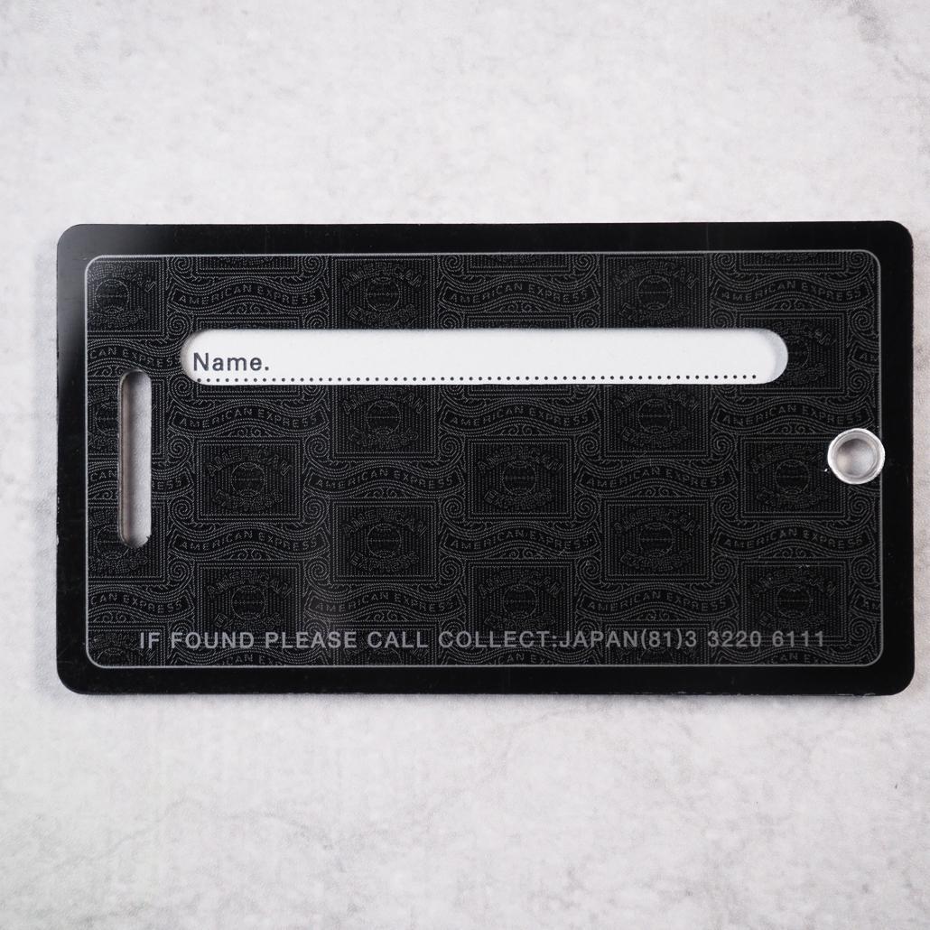 未使用品 AMEX センチュリオン ブラックカード会員専用 ネームタグ 非売品