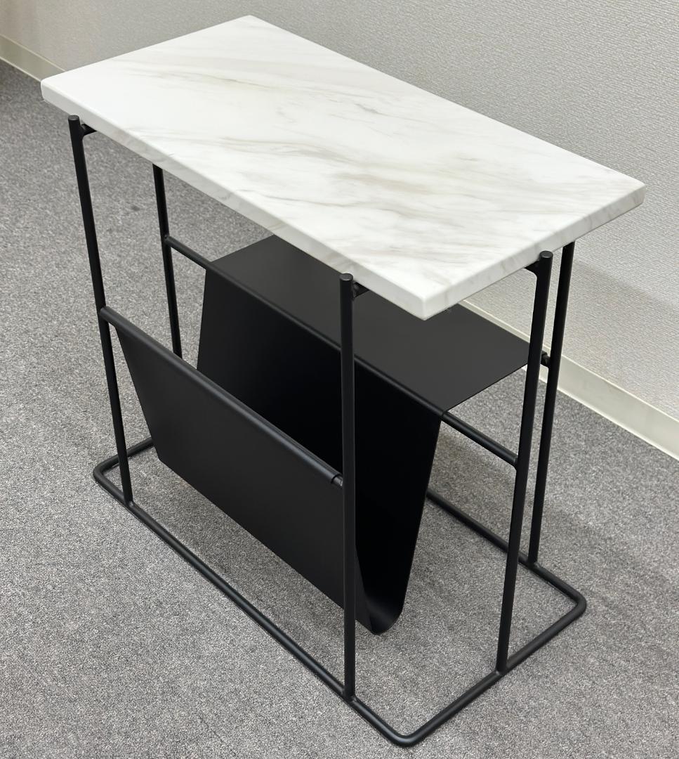 美品■ボーコンセプト■パリス　サイドテーブル　マガジンラック　大理石　エレガント