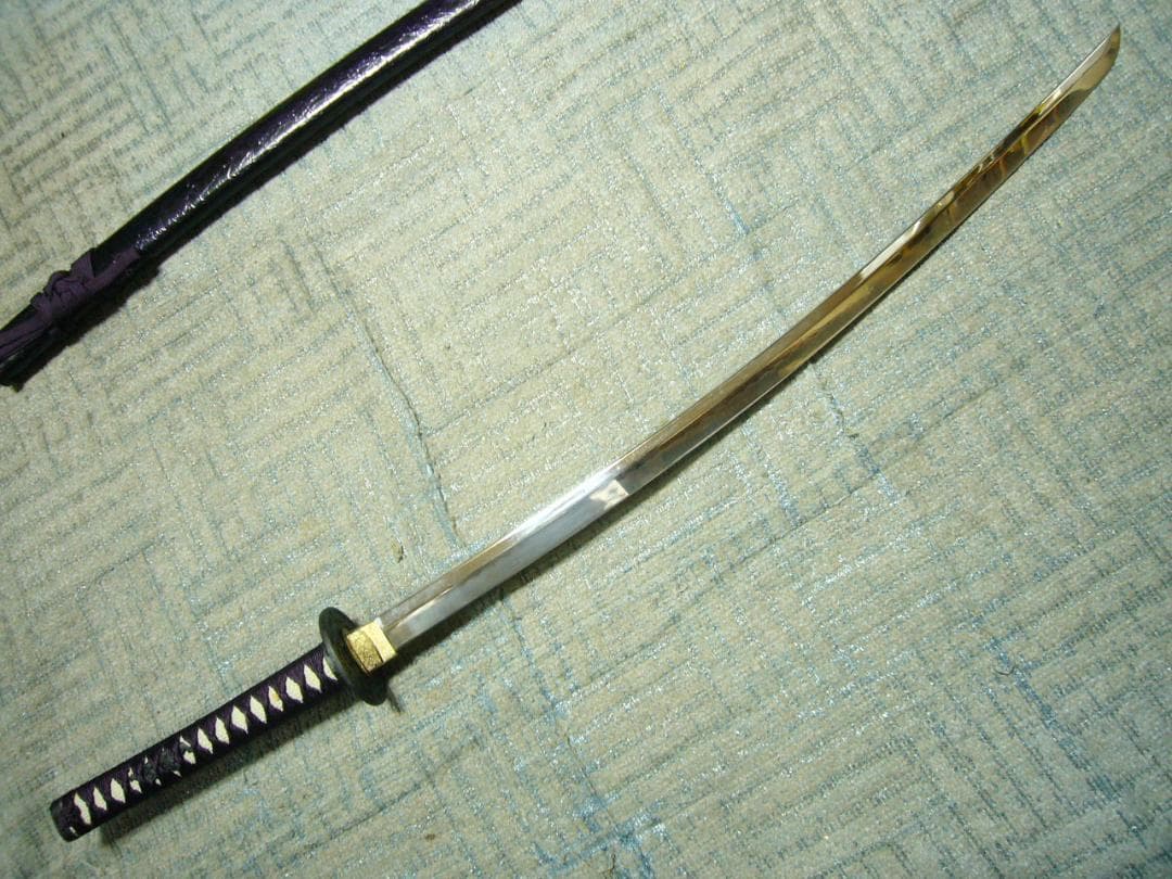 美品 模造刀 紫 日本刀 居合