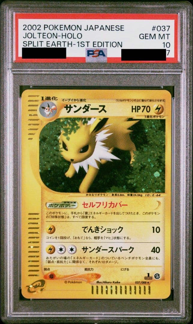 サンダース カードe PSA10 裂けた大地