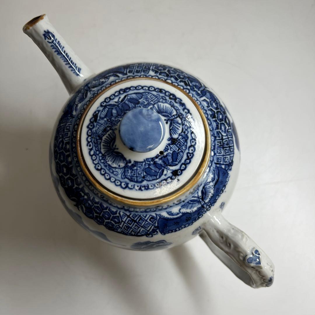 中国清時代　新渡急須　幅約21.5㎝　東Y7-1219☆1F