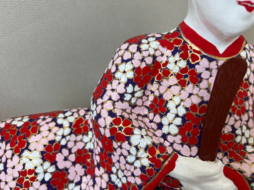 希少作品　信州中野土人形土びな　六代目　奈良由起夫　雛人形