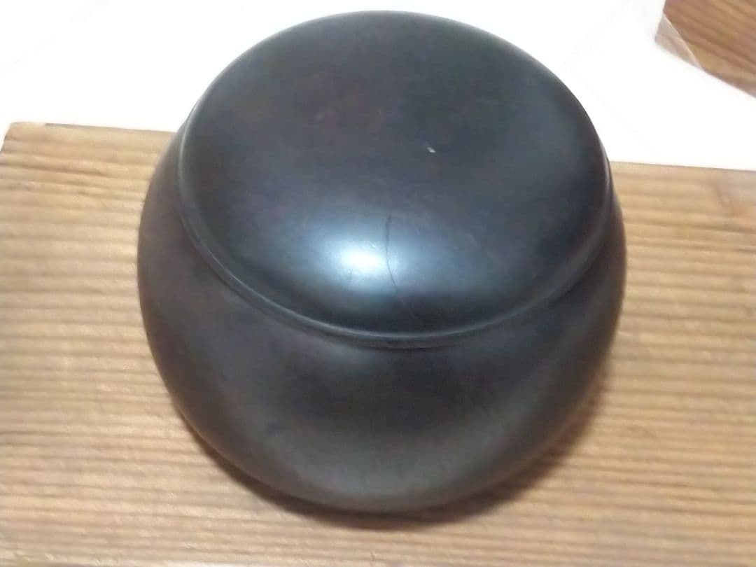 ●(囲碁道具 ）碁盤 碁石 囲碁セット 那智黒 本蛤/碁笥 桐覆い付