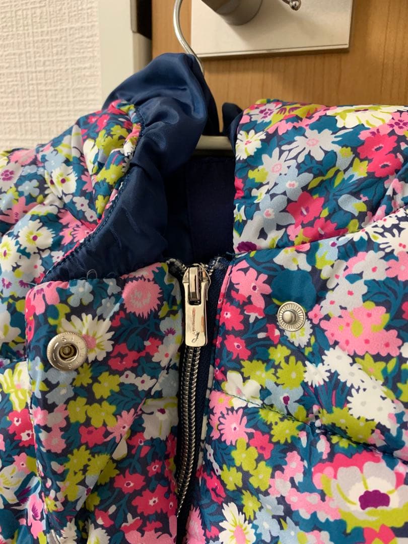 新品 タグ付きJacadi ジャカディ 花柄フード付きダウン 96cm