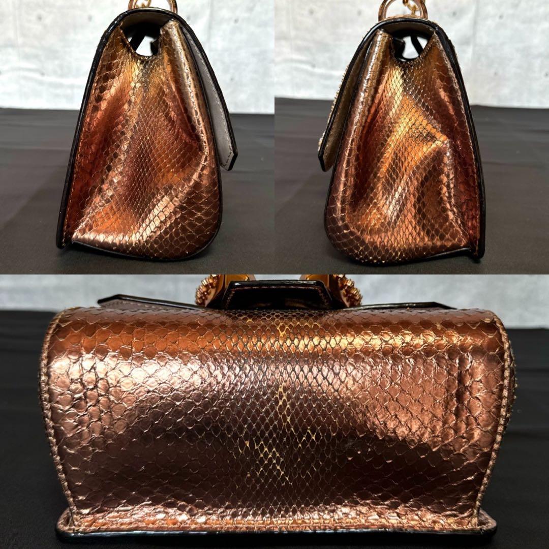 専用品JIMMY CHOO MADELINE パイソン 2WAYバッグ定価40万