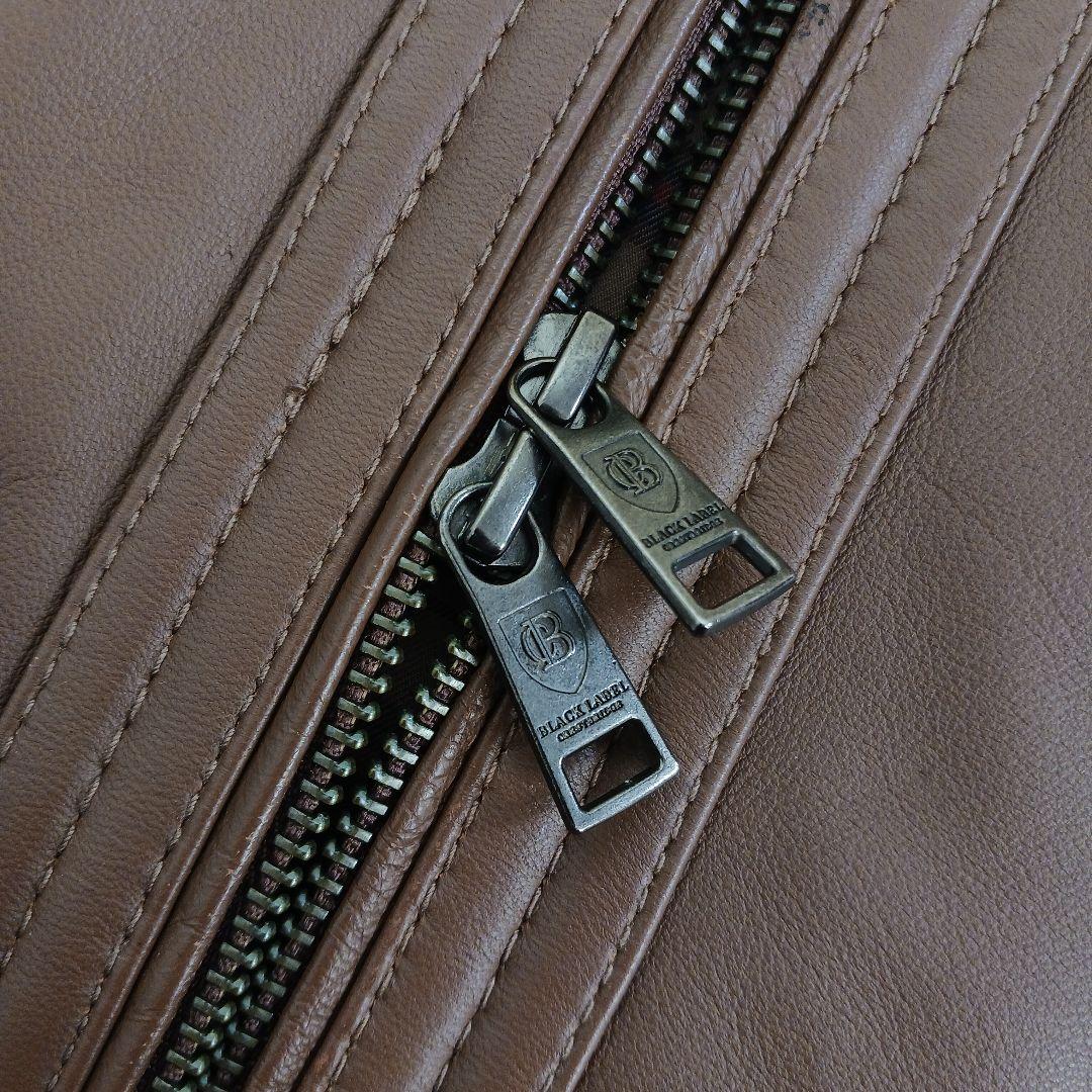 ✨良品✨ブラックレーベル レザーライダース ラビットファー キャメル サイズM