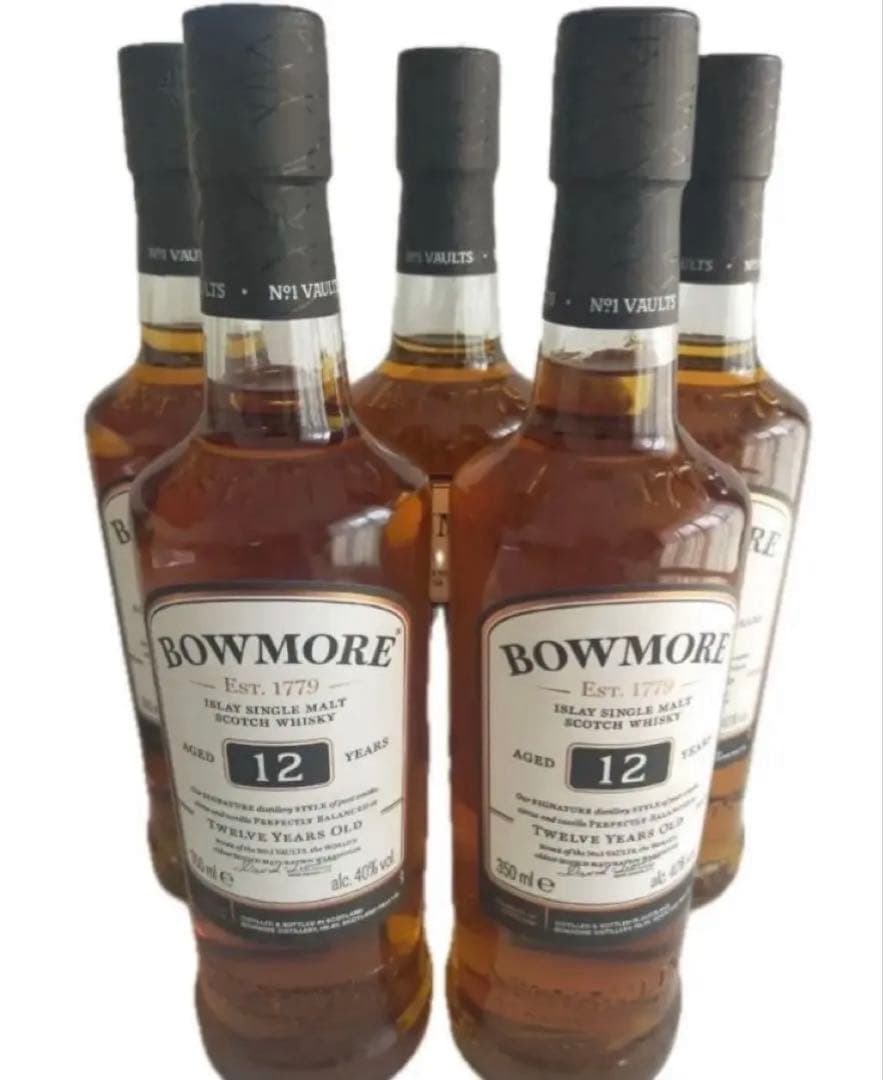 ボウモアBOWMORE 12年　350ml 5本