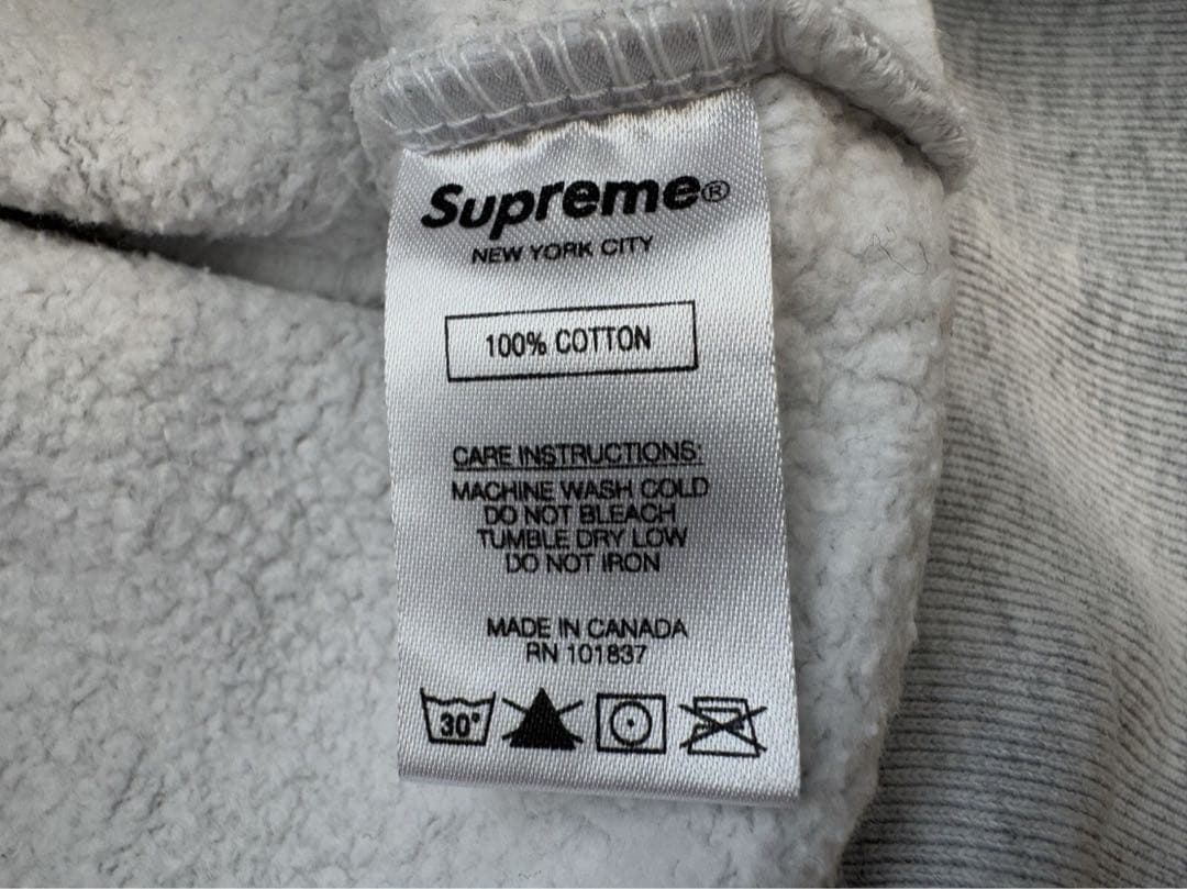 supreme シュプリーム パーカー トップス プルオーバー 裏起毛 グレー