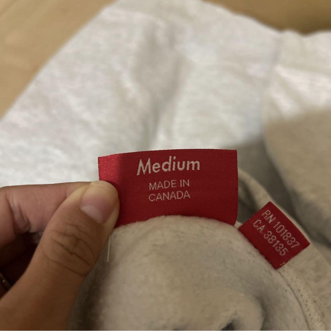 supreme シュプリーム パーカー トップス プルオーバー 裏起毛 グレー