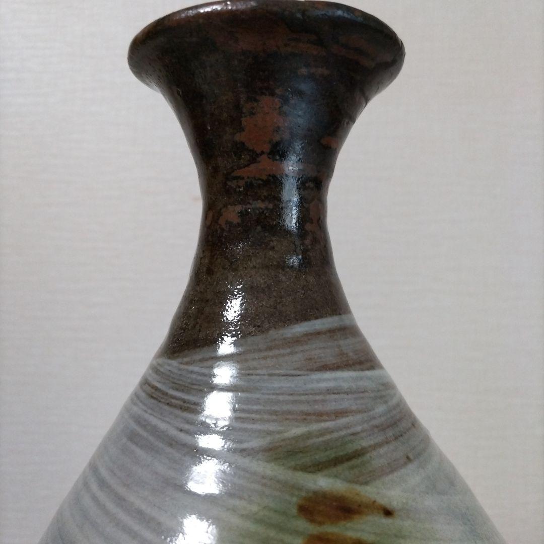 骨董品　唐津　刷毛目松紋瓶