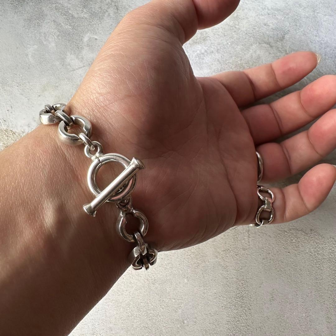 ヴィンテージ チェーンリンクブレスレット シルバー925 メキシコ製