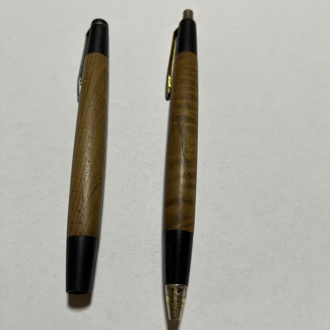 最終値下げ！！野原工芸　シャーペン旧型金具　マーブルウッドと屋久杉シャープペン軸