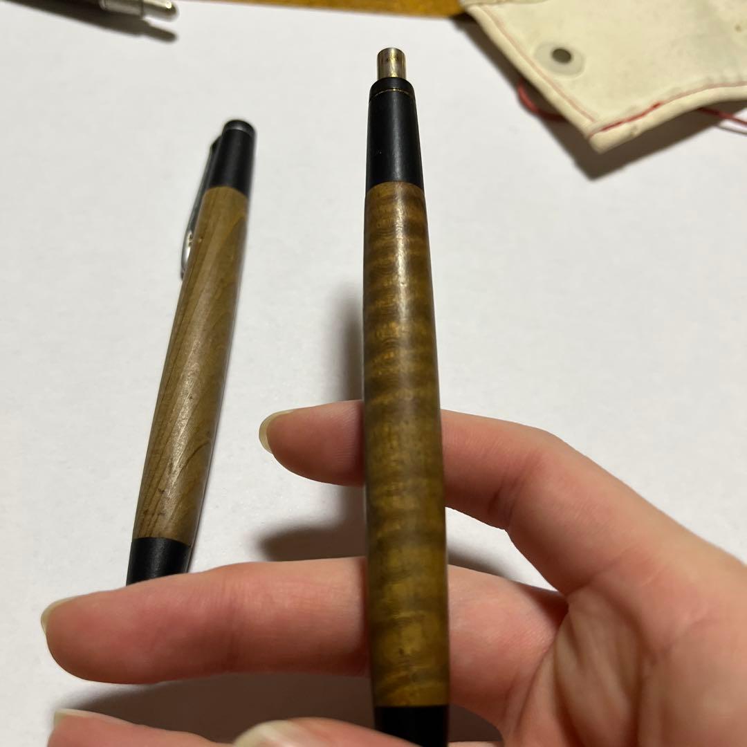 最終値下げ！！野原工芸　シャーペン旧型金具　マーブルウッドと屋久杉シャープペン軸