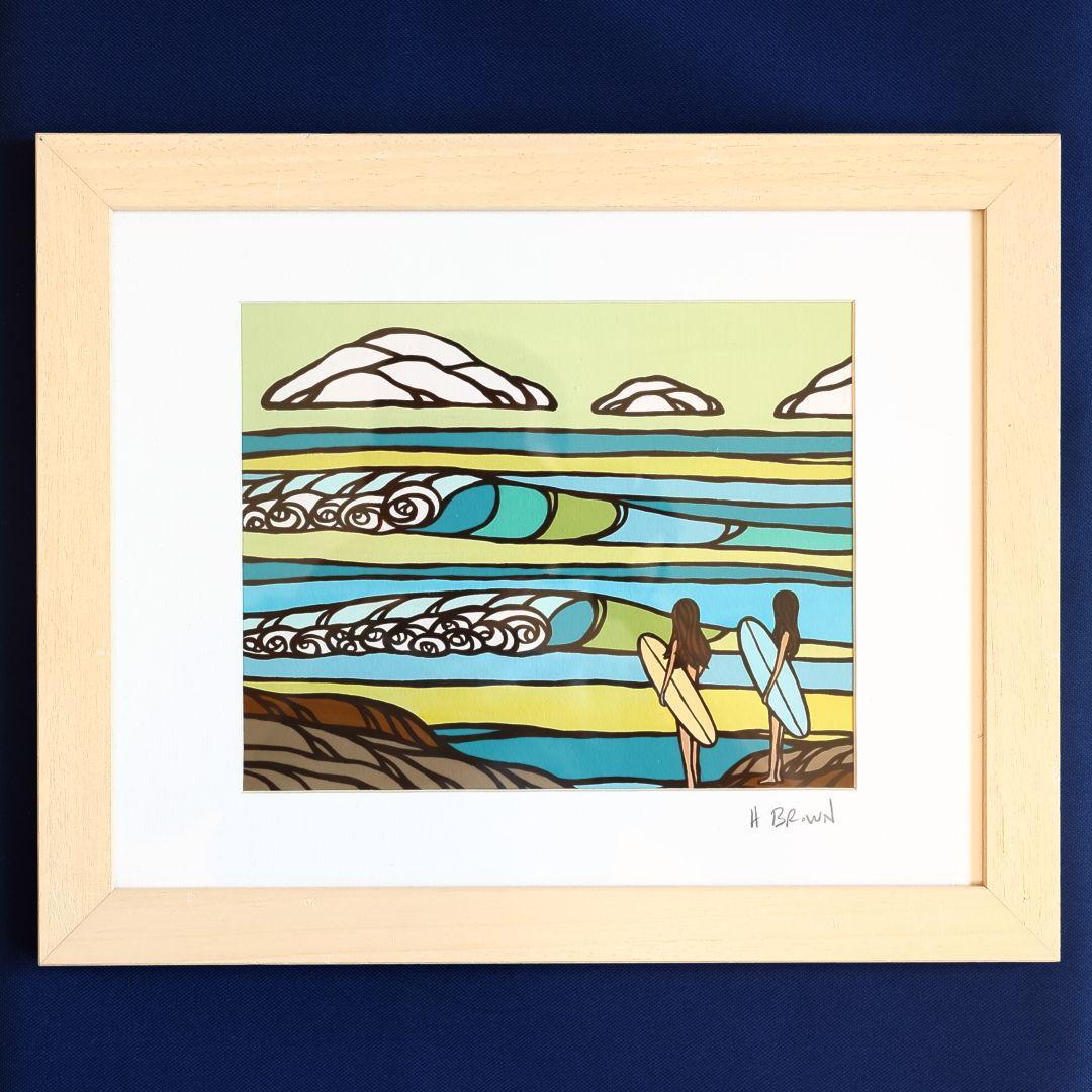 額付き ヘザー ブラウン 『 サウス ポイント 』約 330ｍｍ × 407ｍｍ