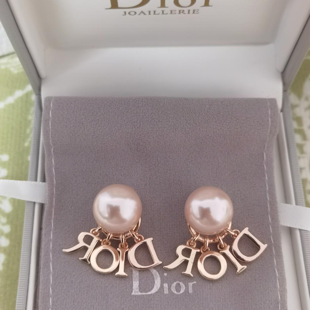 DIOR TRIBALES パール ピアス ピンクゴールド