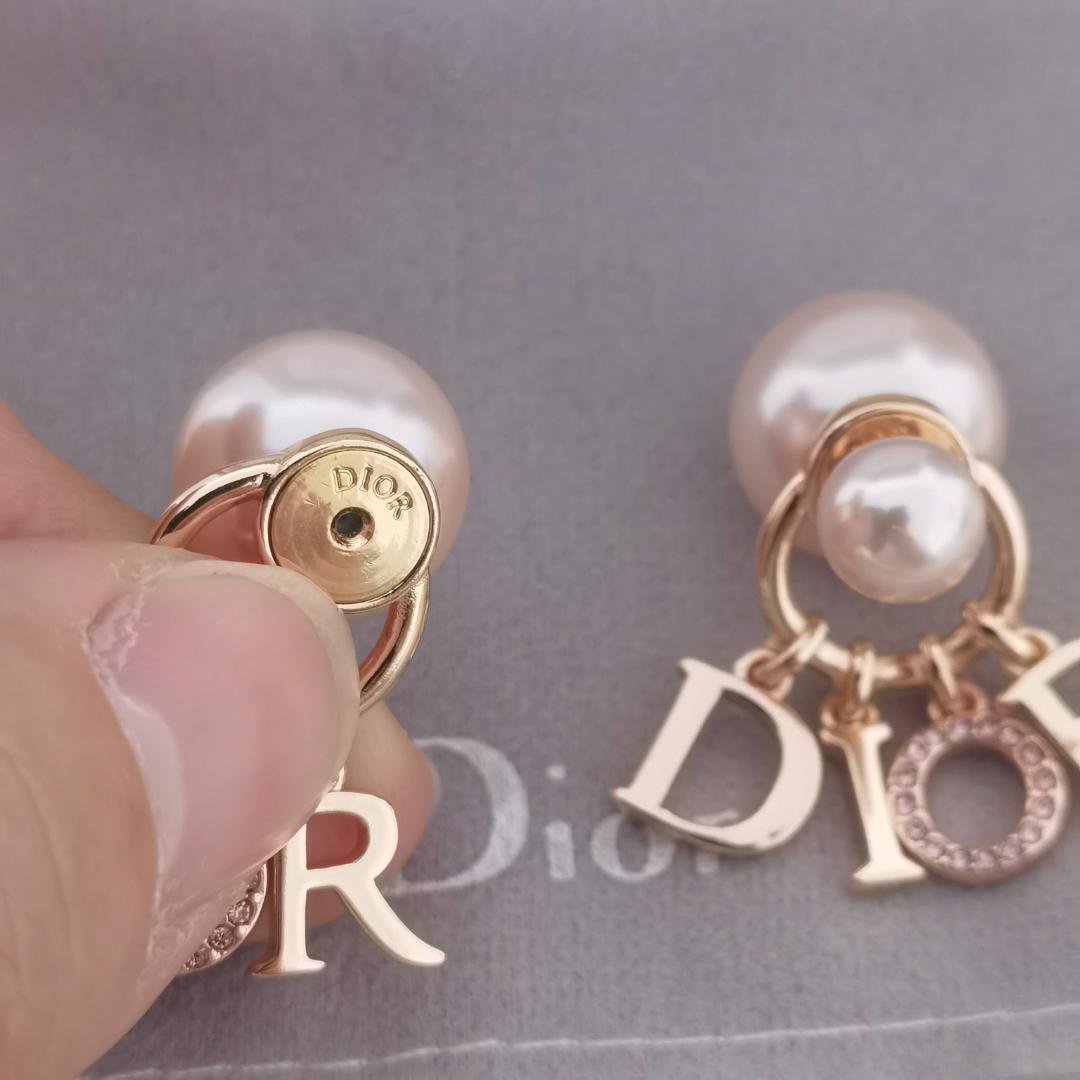 DIOR TRIBALES パール ピアス ピンクゴールド