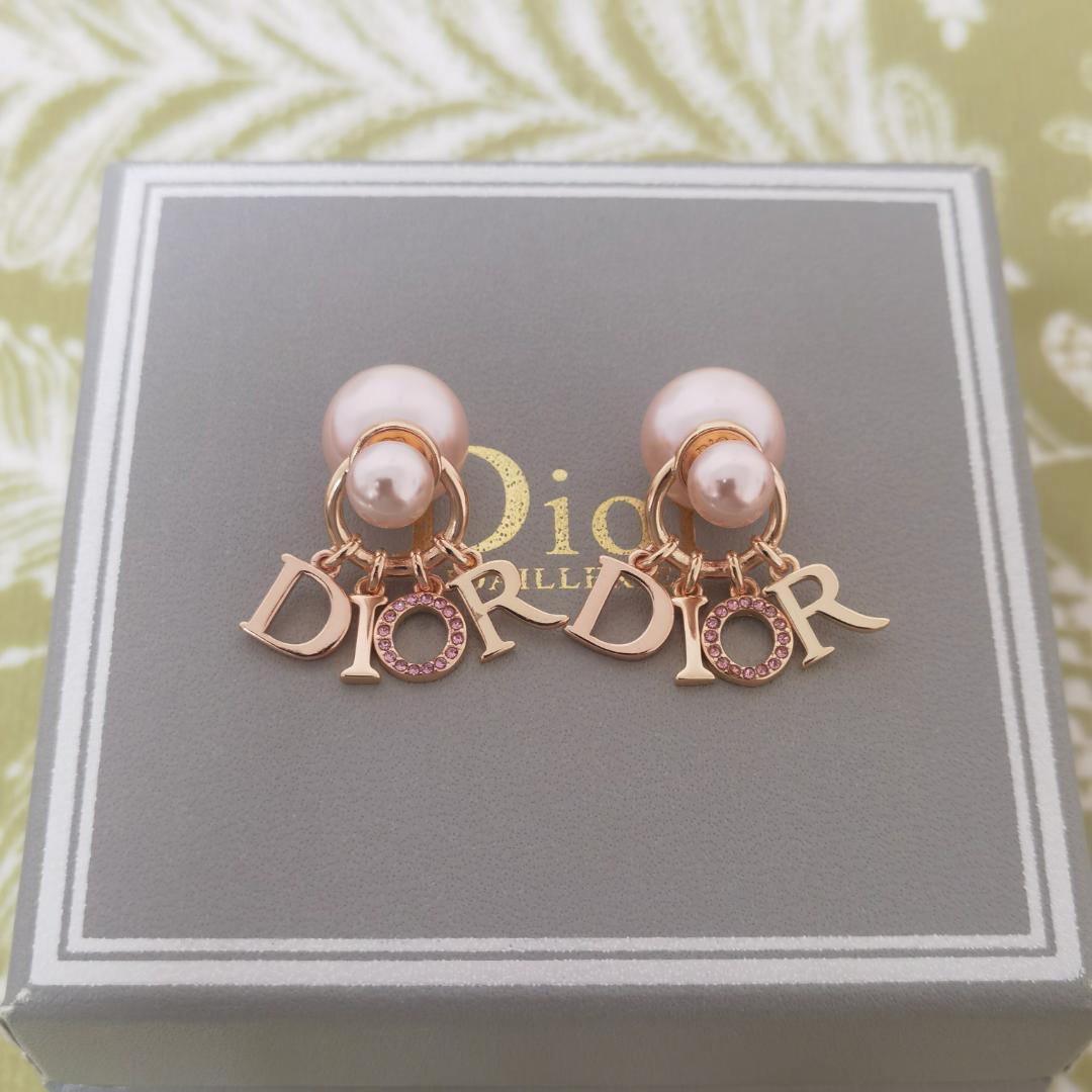 DIOR TRIBALES パール ピアス ピンクゴールド
