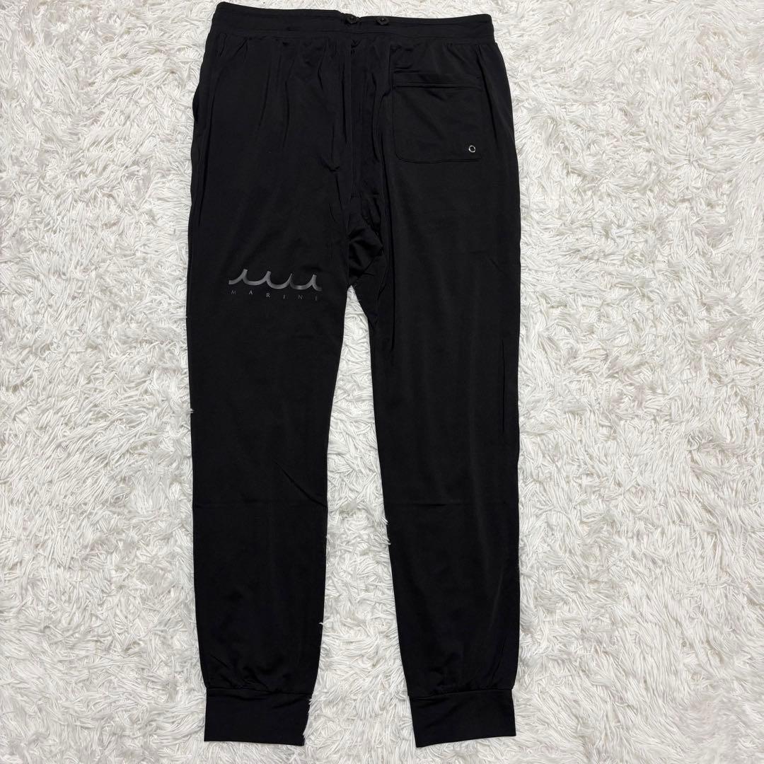 ✨新品未使用 Lサイズ✨ムータマリン ラッシュロングパンツ 8ロゴ プリント 黒