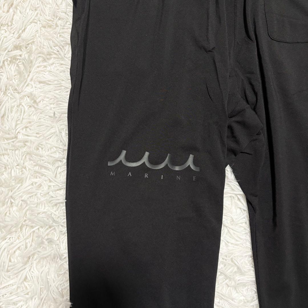 ✨新品未使用 Lサイズ✨ムータマリン ラッシュロングパンツ 8ロゴ プリント 黒