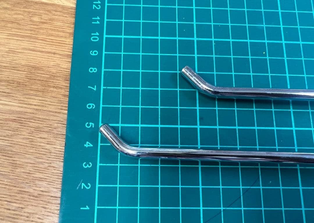 店舗用品　角バー用 2段フックハンガー　全長19cm 90本セット