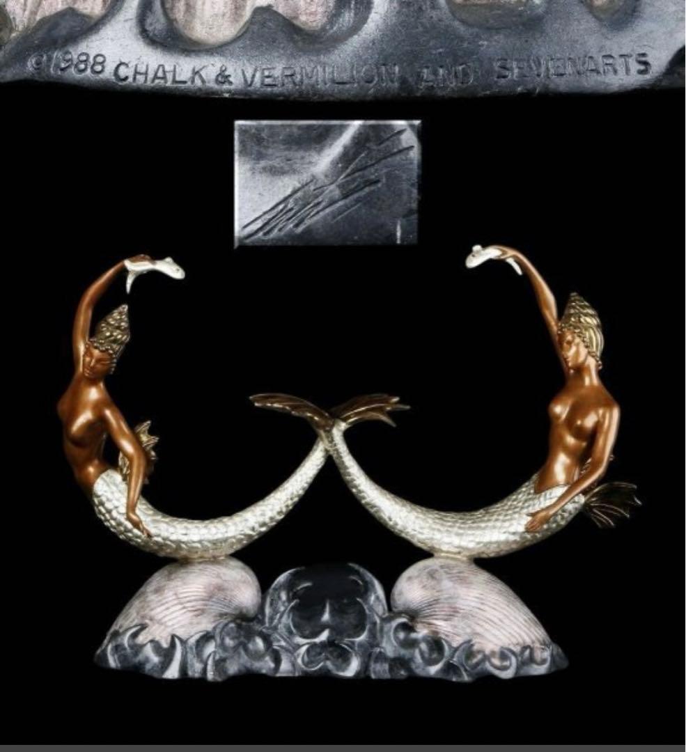 訳あり アールデコ巨匠【エルテ Erte】ブロンズ 人魚像 1988年製作 限定