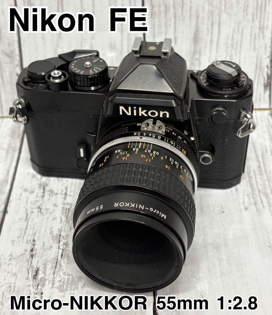 Nikon FE フィルムカメラ　MICRO−NIKKOR レンズ付き　訳あり‼️