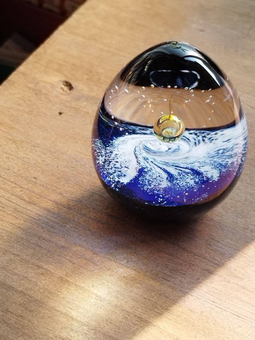 ノグチミエコ ガラスアート 軌跡09 ペーパーウェイト