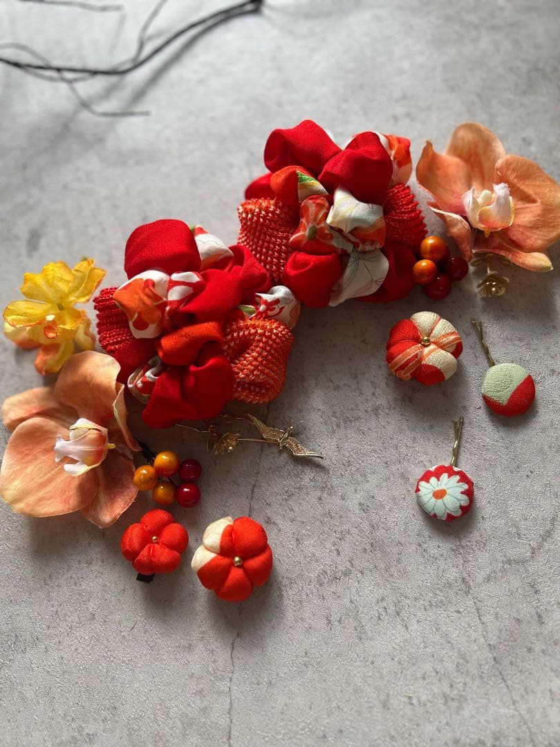 ぴーち様order髪飾り