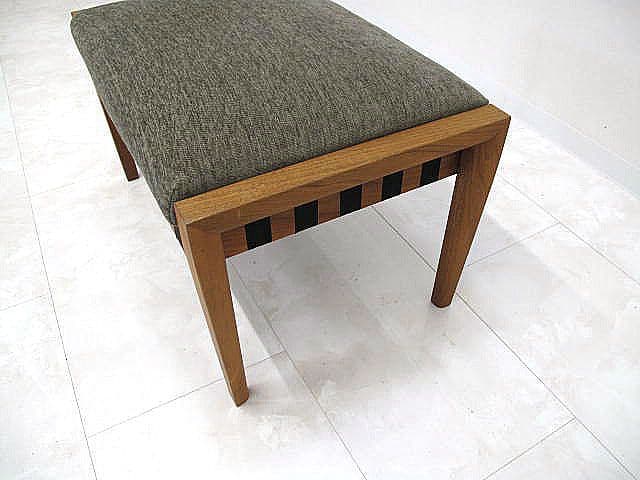 【展示品リッツウェル ブラヴァ オットマン ウォールナット無垢材×ファブリック