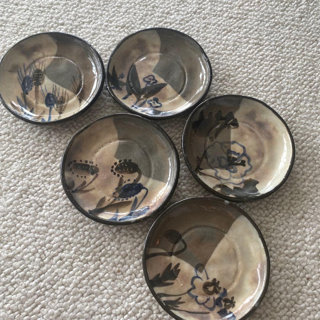 青木木米　小皿　五客