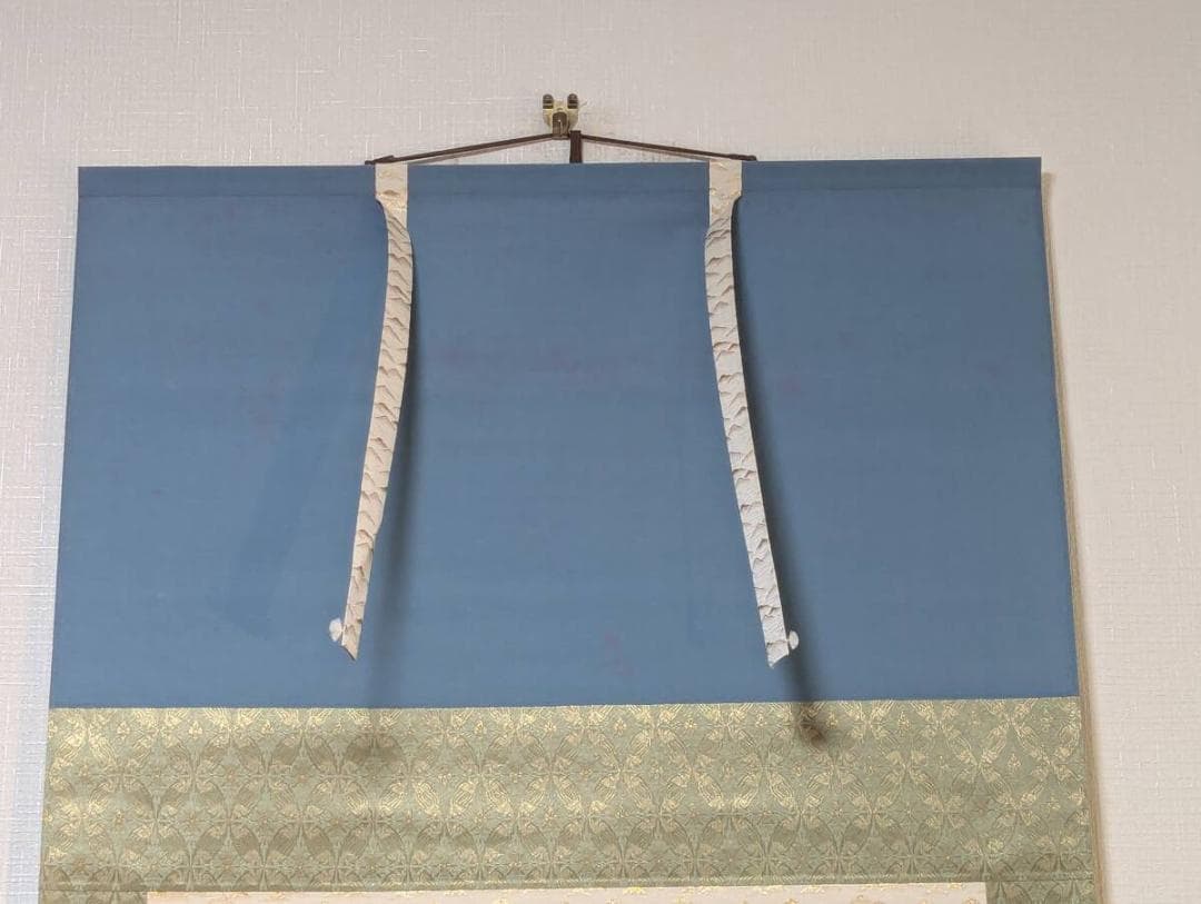 【真作】【複製】掛軸　川合玉堂　工芸画　駒ケ岳　山の静寂　箱入　S109