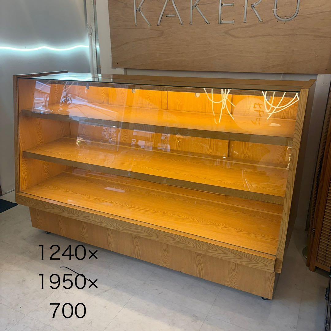 ガラスショーケース　店舗什器　直接引取限定　別途料金で配送可（近隣のみ）