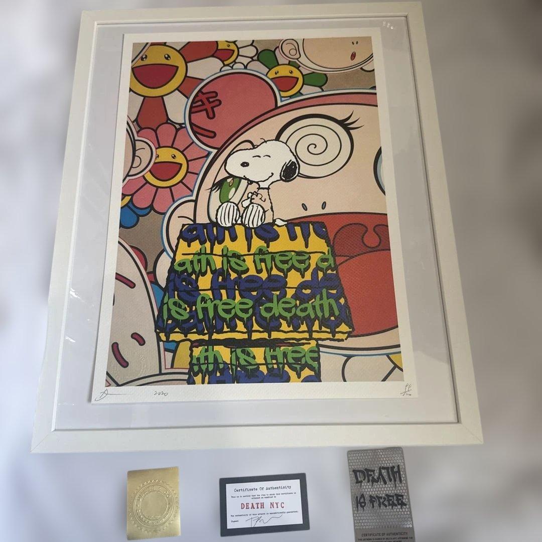DEATH NYC 現代アートポスター　世界100枚限定　スヌーピー　村上隆