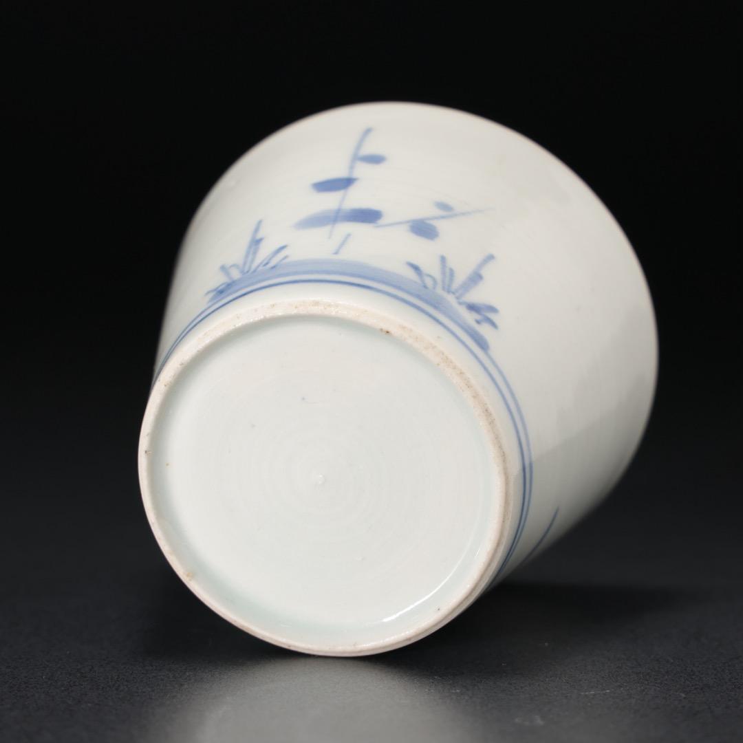 伊万里染付松竹梅図　蕎麦猪口　骨董　古伊万里　R1170ダH