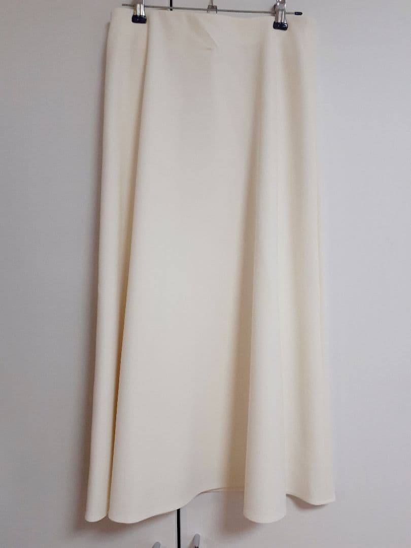 新品 エムプルミエ ニットジョーゼットウエストゴムミディスカート