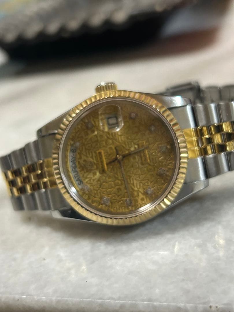 SANDOZ 自動巻き時計 デイデイト ETA2834-2