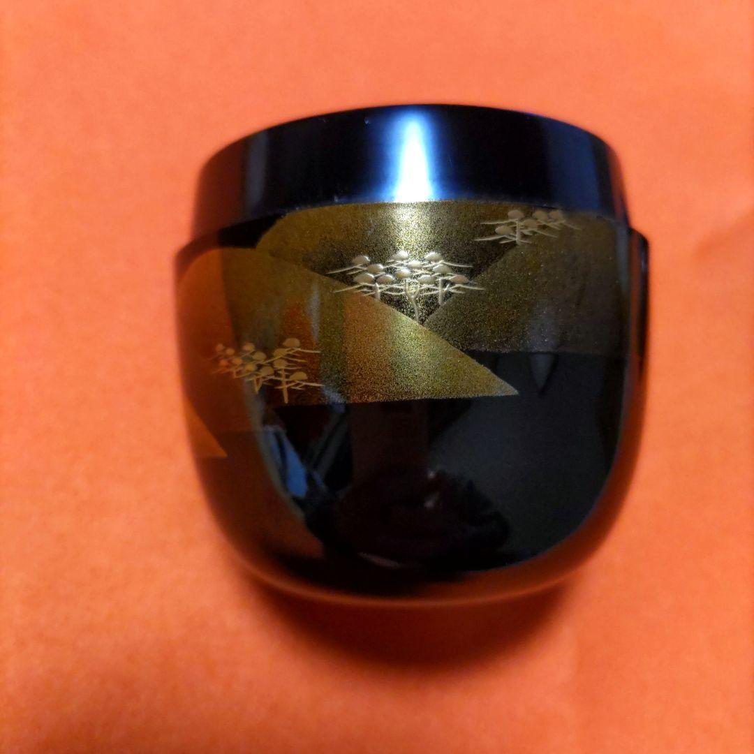 輪島塗棗 鶴に遠山蒔絵