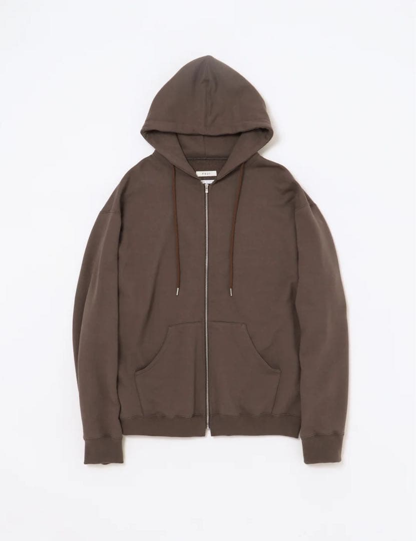 新品未使用 FUJI コットン ジップアップ フーディー ブラウン size5